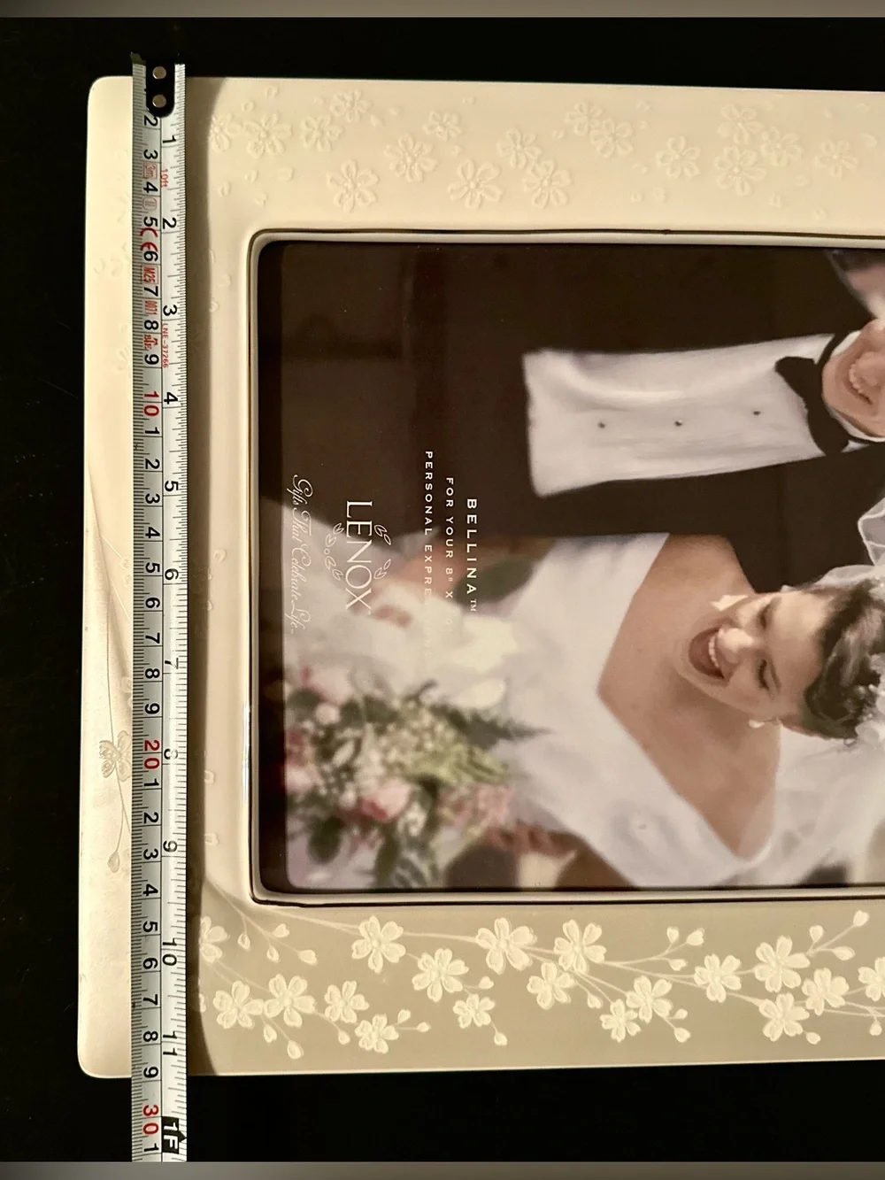 NEW LENOX PORCELAIN WEDDING PHOTO FRAME GIFT FITS 8 X 10 PICTURE 11.25 X 13.75